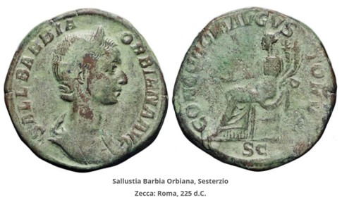 Sesterzio di Sallustia Barbia Orbiana